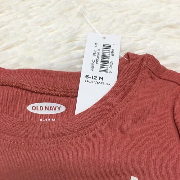 OLD NAVY 2 Piece Infant Floral Graphic Long-Sleeve Tee Shirt Top 6-12 Months - Picture 7 of 9